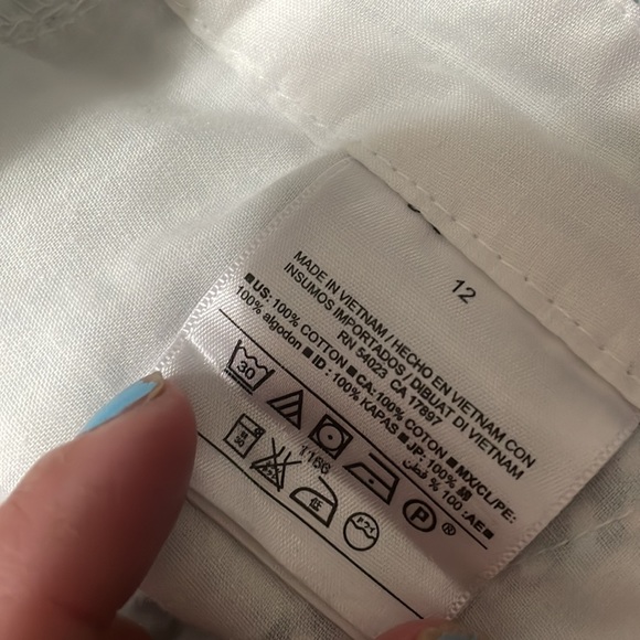 •OLD NAVY•GREEN GINGHAM HIGH WAISTED 5" INSEAM MIDI LENGTH SHORTS SIZE 12 - Picture 9 of 9